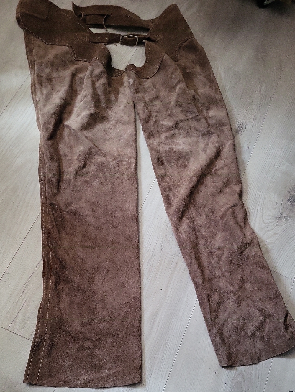 Brown Suede Men's Chaps Pants Medium